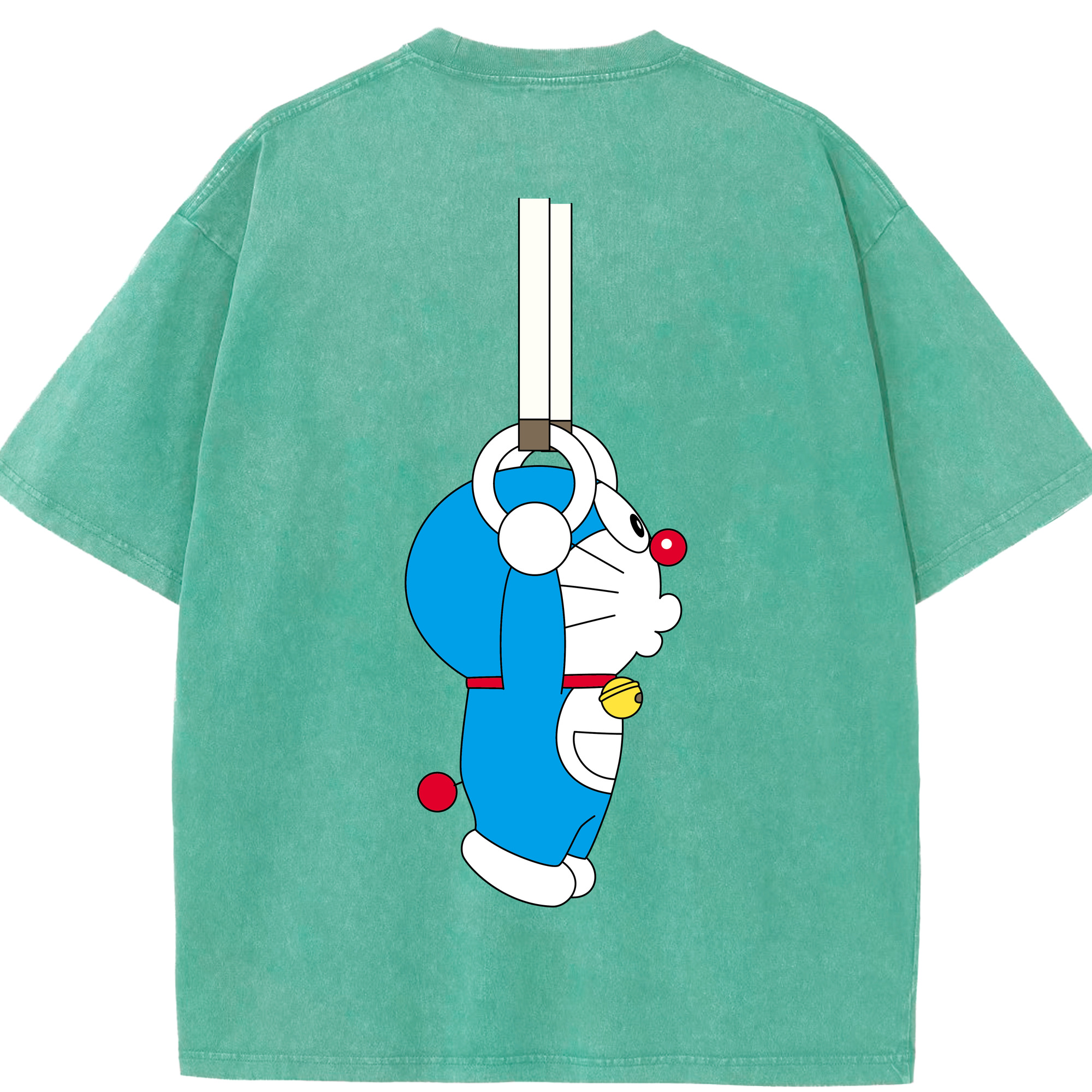 （画像用） ドラえもん Doraemon 綿100% ヴィンテージ風 半袖Tシャツ（背面プリント）